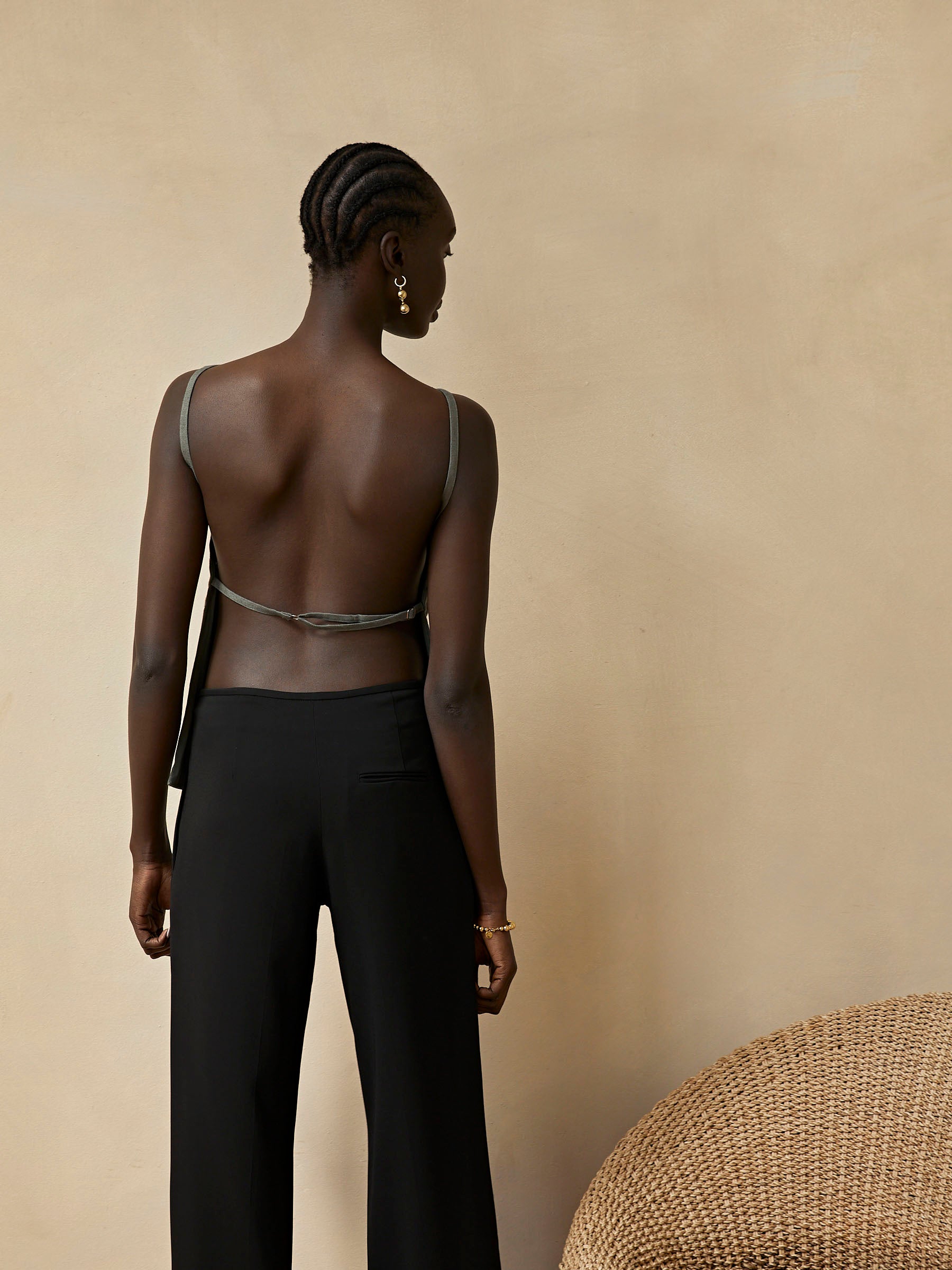 St. Agni | Square Neck Top in Castor Grey | The UNDONE