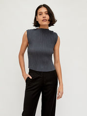 St. Agni | Charcoal Pleated Top | The UNDONE