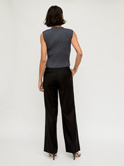 St. Agni | Charcoal Pleated Top | The UNDONE