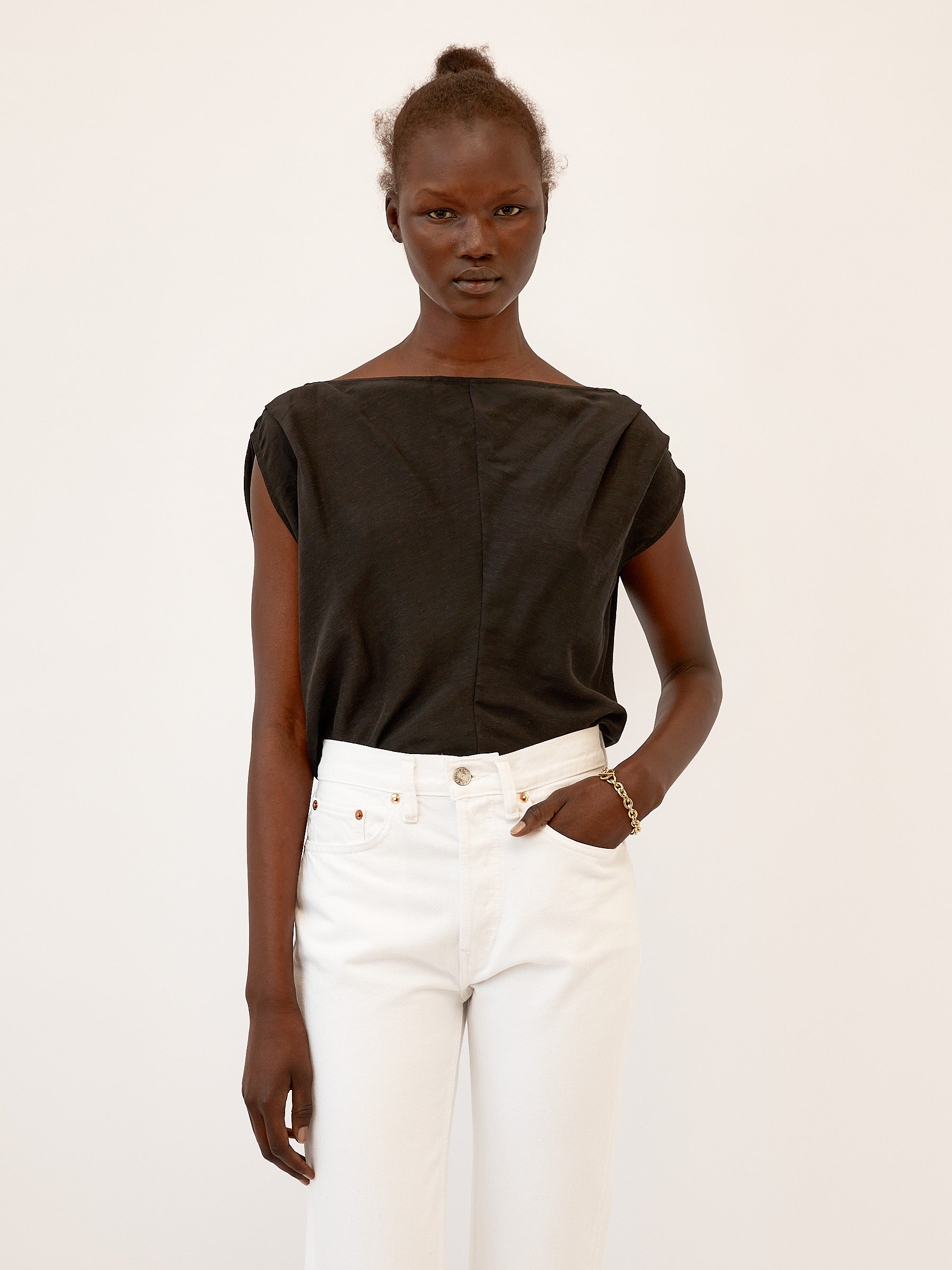 St. Agni | Yeva Top in Black | The UNDONE