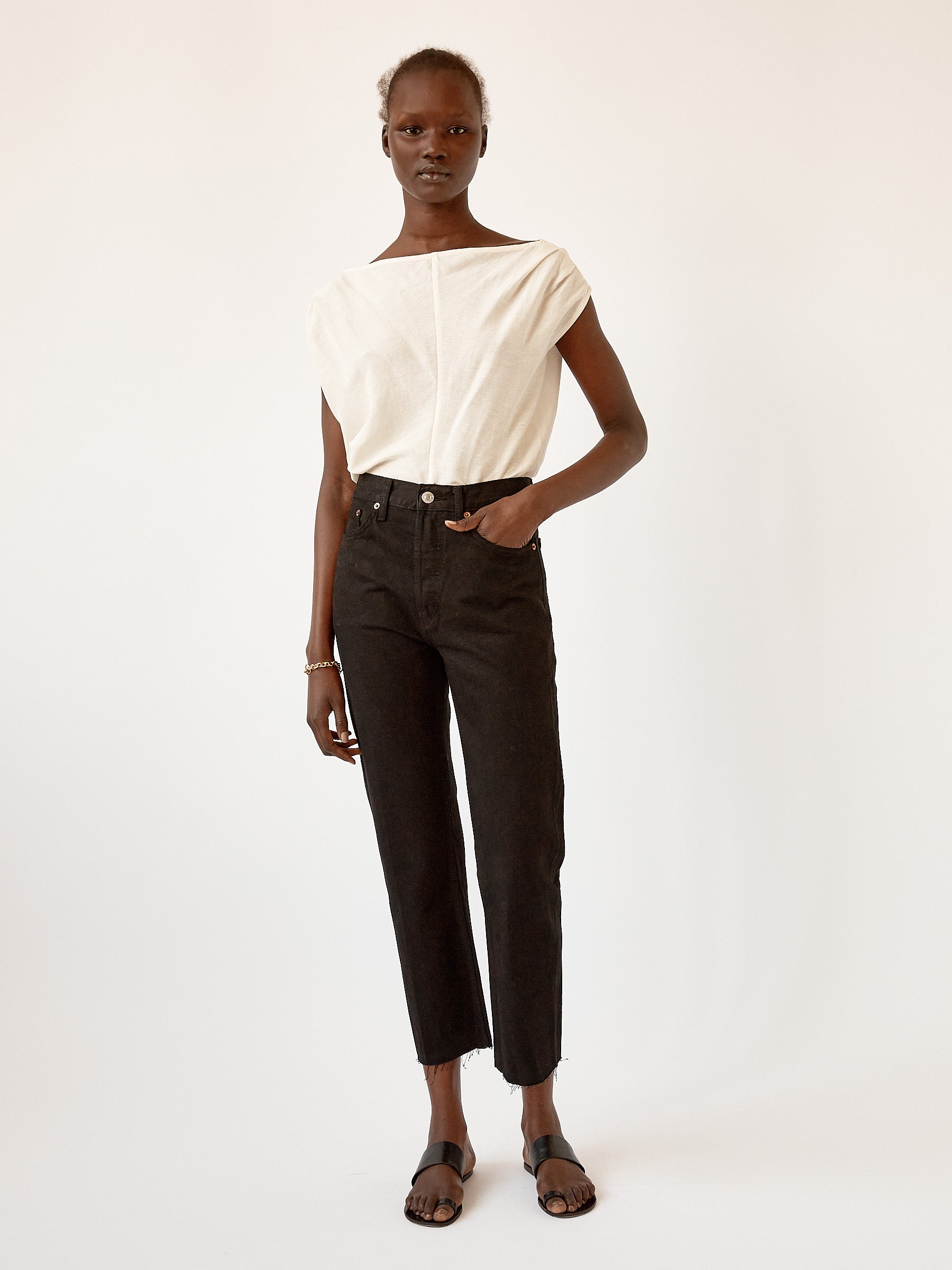 St. Agni | Yeva Top in Ivory | The UNDONE