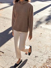 SLVRLAKE | Sophie Mid Rise Straight Leg Jean in White | The UNDONE