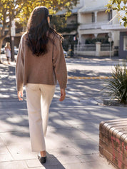 SLVRLAKE | Sophie Mid Rise Straight Leg Jean in White | The UNDONE