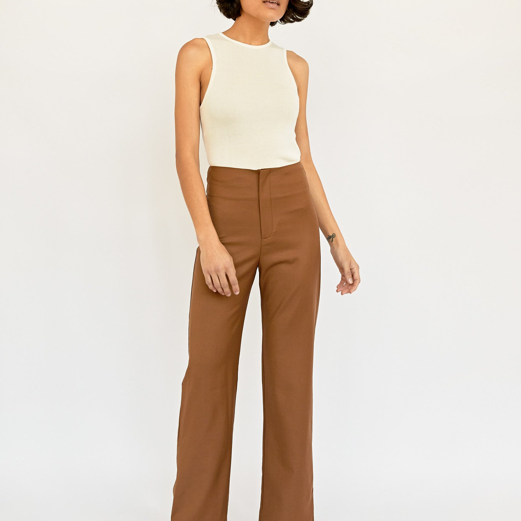 Wynn Hamlyn | Cigar Ally High Waisted Trouser | The UNDONE