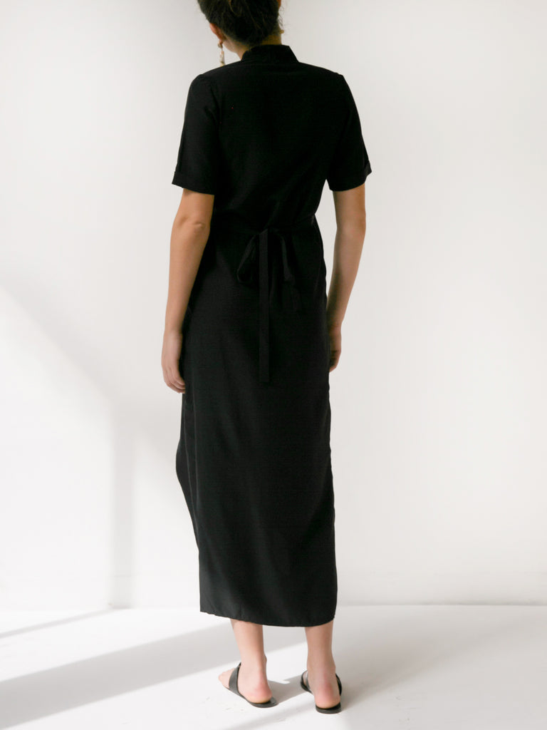 Sir The Label | Margeaux Midi Wrap Dress in Black | The UNDONE by SIR.