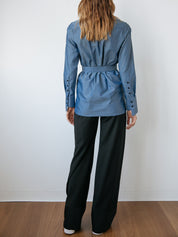STRATEAS CARLUCCI | Bound Shirt in Blue Stripe | The UNDONE