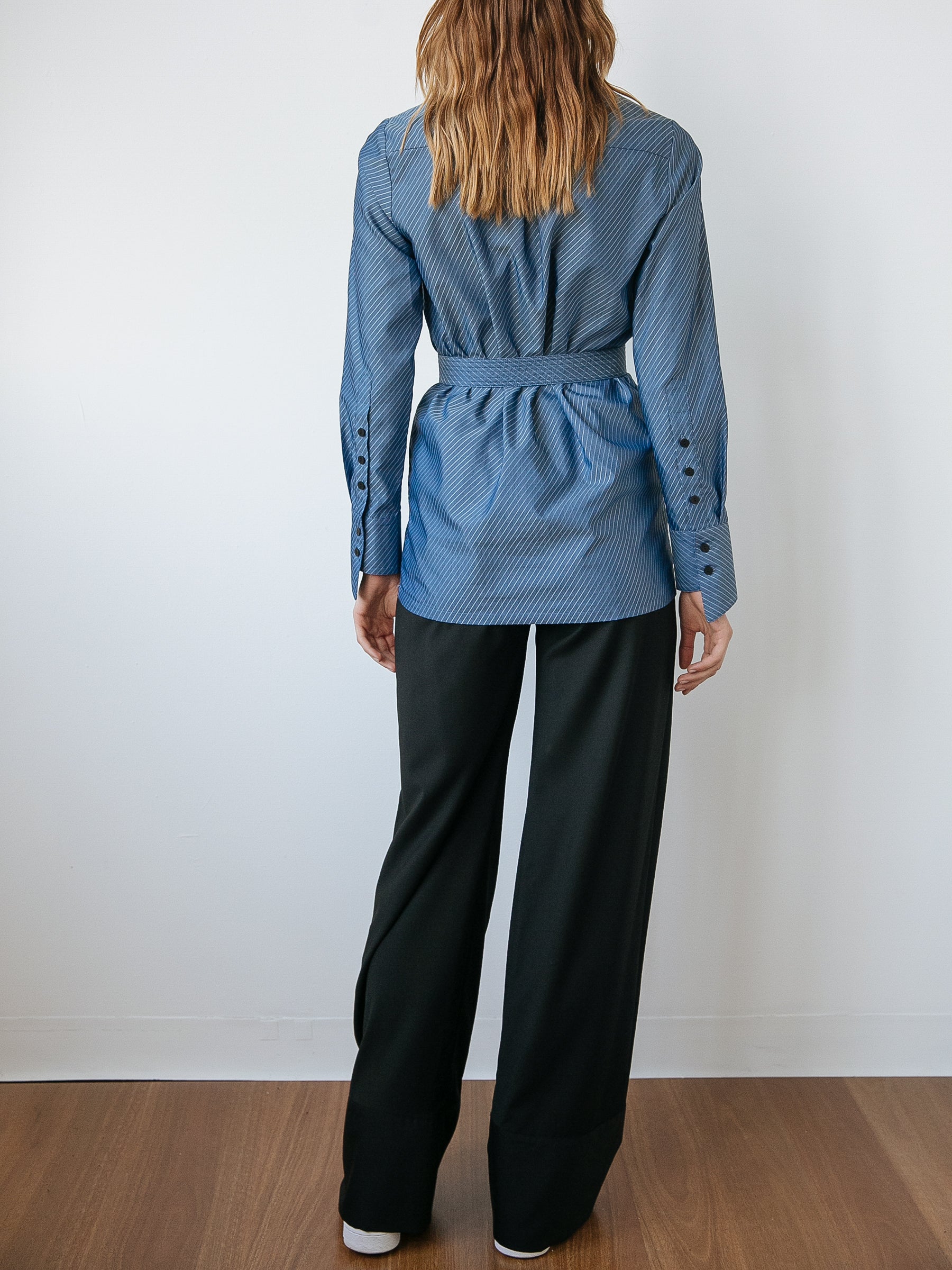 STRATEAS CARLUCCI | Bound Shirt in Blue Stripe | The UNDONE