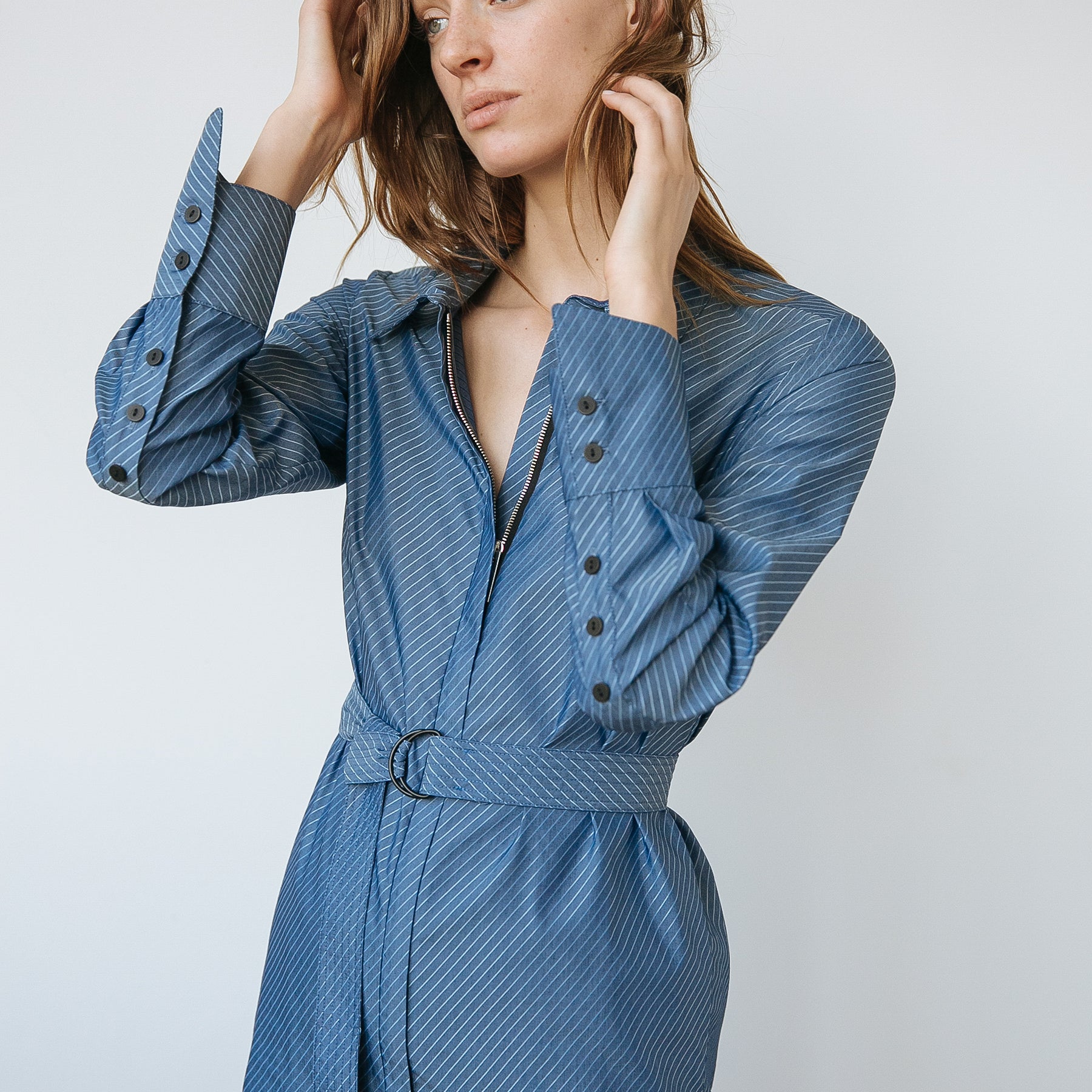 STRATEAS CARLUCCI | Bound Shirt in Blue Stripe | The UNDONE