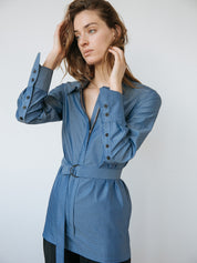 STRATEAS CARLUCCI | Bound Shirt in Blue Stripe | The UNDONE