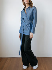 STRATEAS CARLUCCI | Bound Shirt in Blue Stripe | The UNDONE